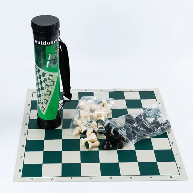 Portable Roll-Up Chess Set (Travel Friendly)