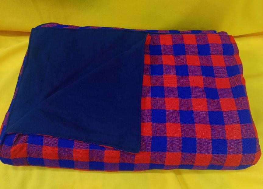 Cotton Masai fleece blanket