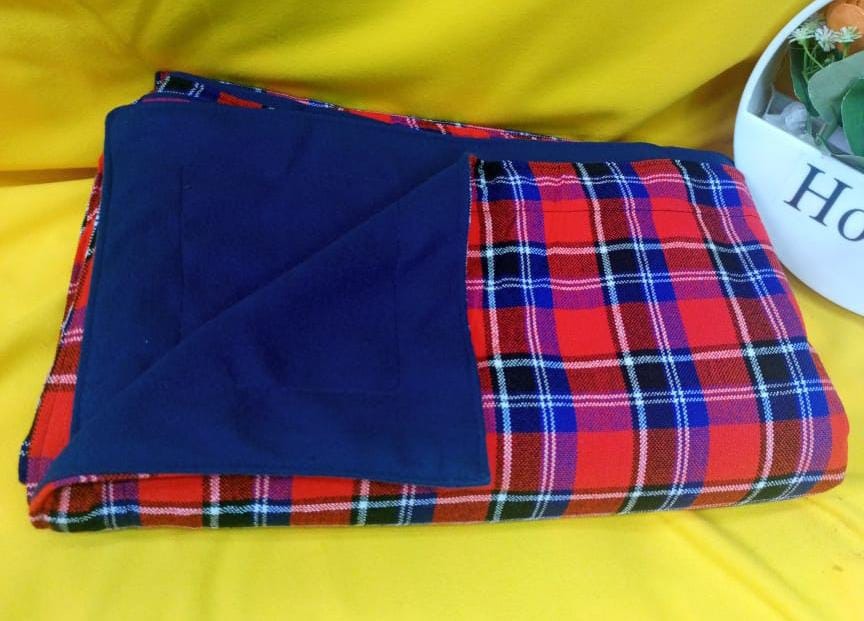 Cotton Masai fleece blanket
