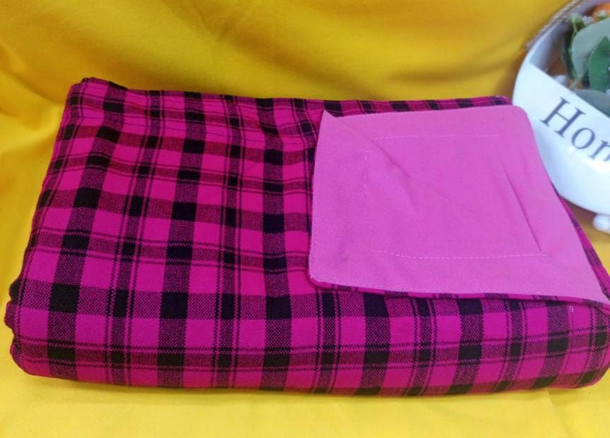 Cotton Masai fleece blanket