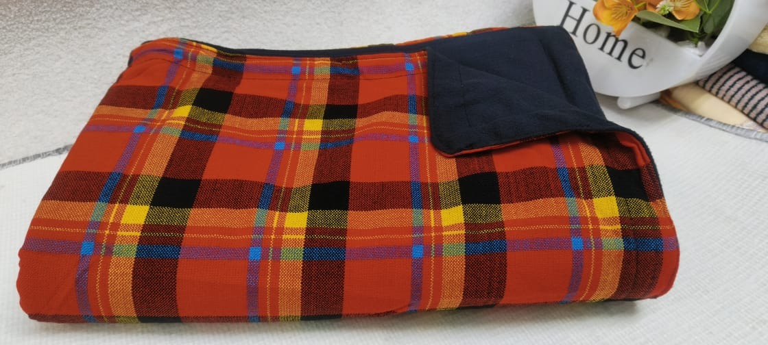 Cotton Masai fleece blanket