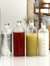 Time Scale Household Borosilicate Glass Storage Jar for  Beverages storage set of 2 glasses