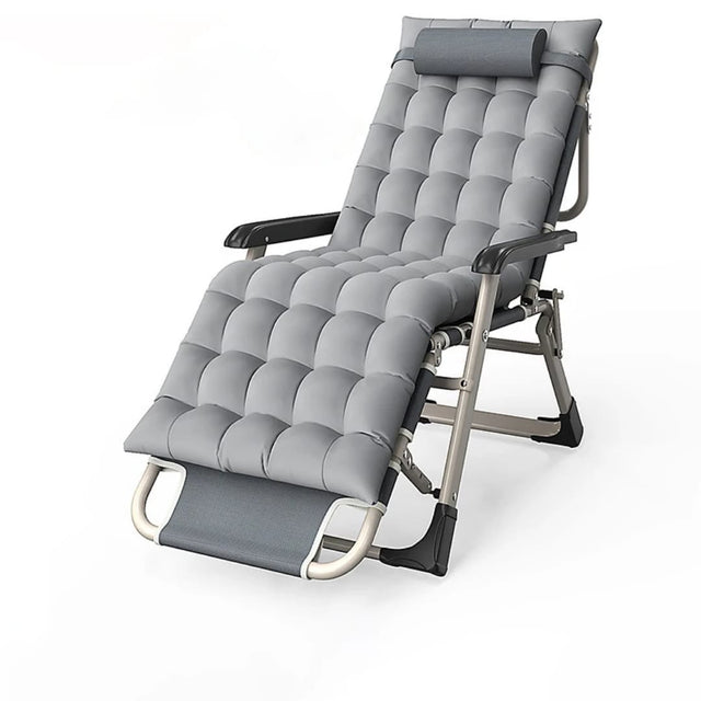 RelaxMax Reclining Lounge Bed – Foldable Chair Bed with Soft Cushion
