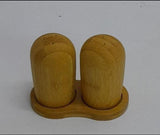 Bamboo salt shaker 2 in 1