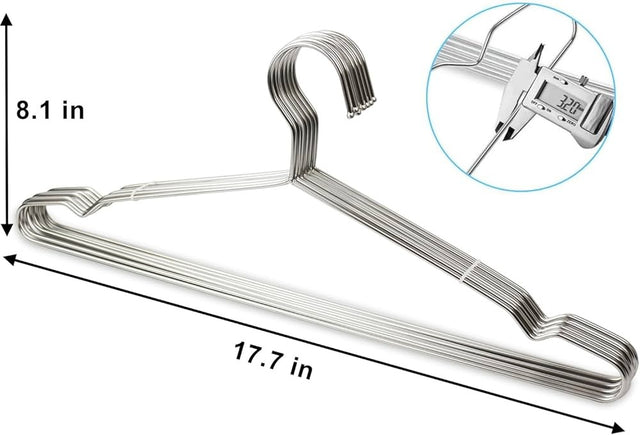 Strong Clothes Hanger Stainless Steel Drying Hanger 10PCS