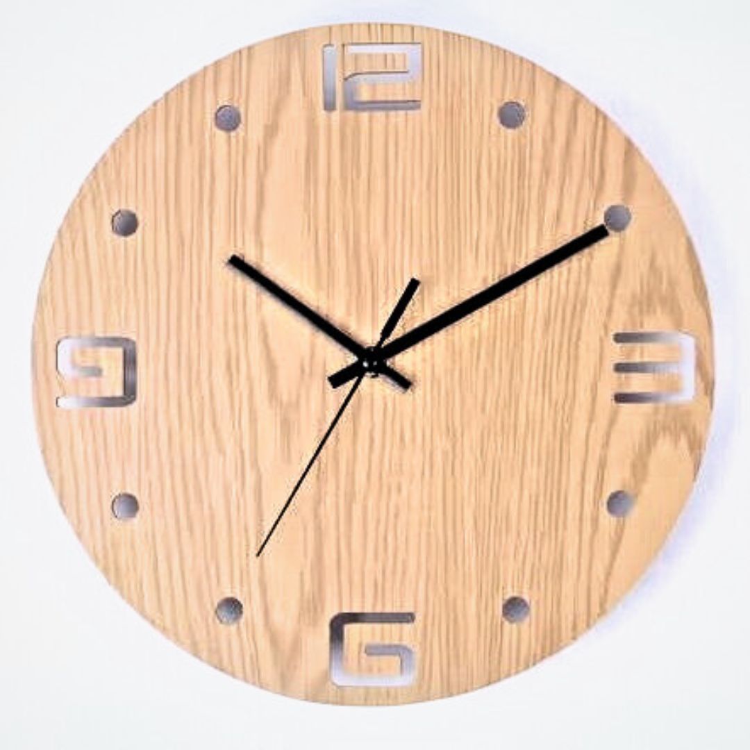 Decorative modern 24cm bamboo wall clock