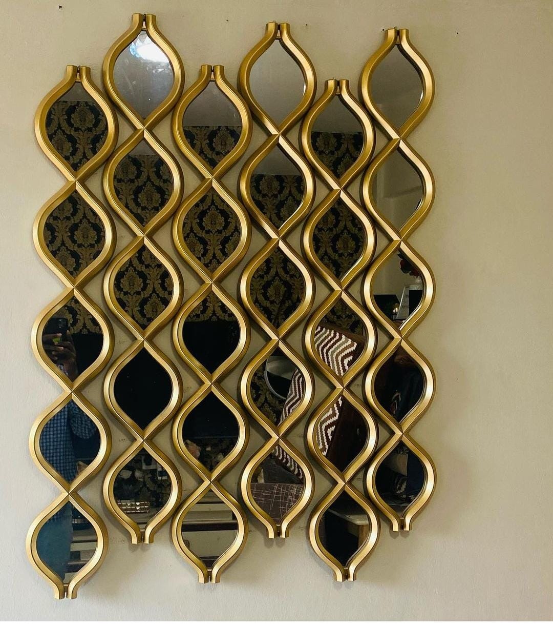 3 in 1 wavy decor mirrors