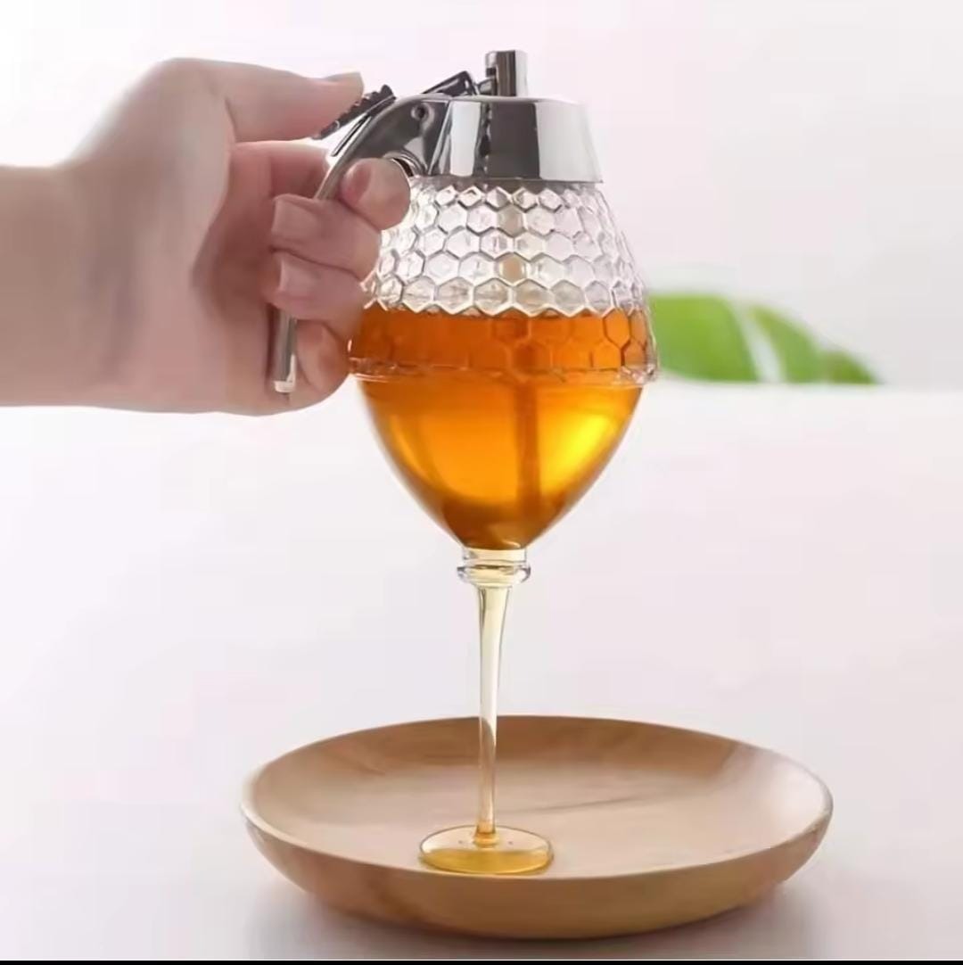 Acrylic honey dispenser