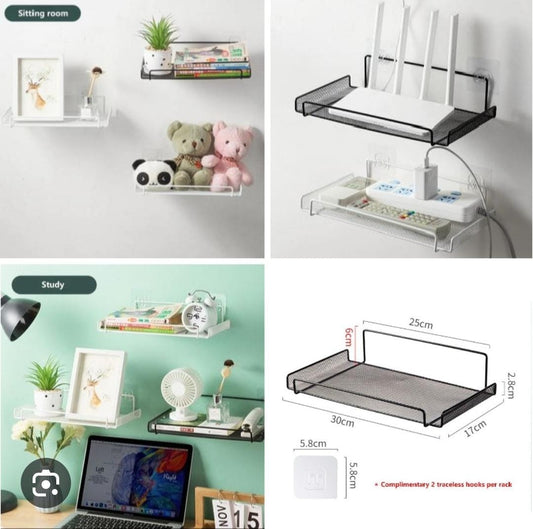 Multi-purpose mettalic wifi Router /remote organizer Shelf