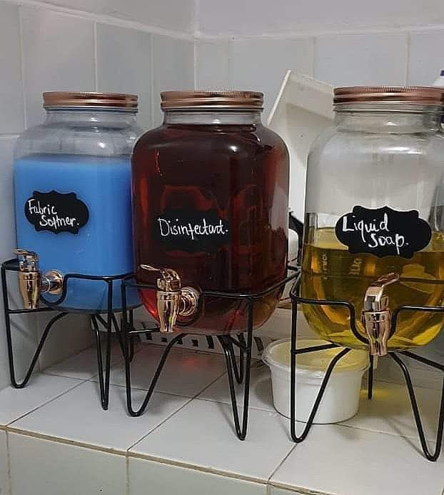 Glass Dispenser with Tap and Stand