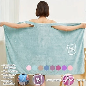 Wearable bath towel