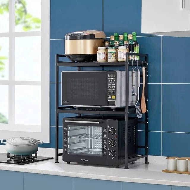 2Tier Telescopic Adjustable Microwave stand