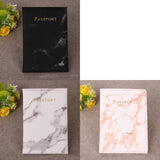 Pu leather passport cover with marble effect