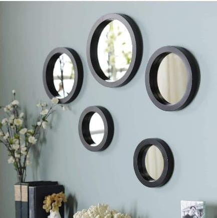 5in 1 decor mirrors available in black