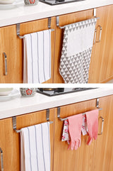 kitchen cabinet door towel bar stainless steel door back towel hanging
