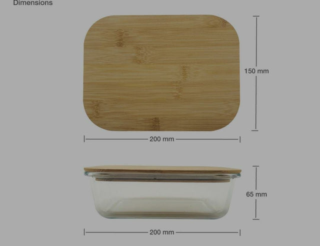 3in1  snack storage box set wooden top lid