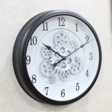 luxury clock with rotating gears