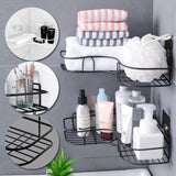 Bathroom & Kitchen Corner Shelf — Adhesive Wall Mounted