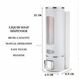 Wall mounted manual soap pump