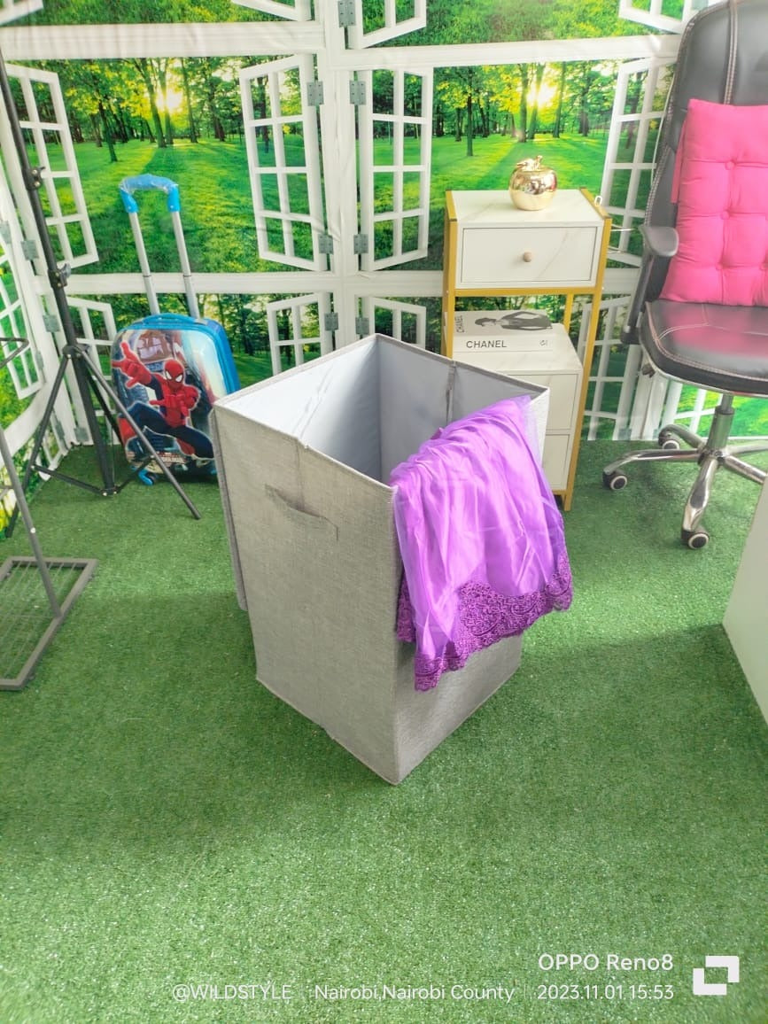 Cotton laundry basket