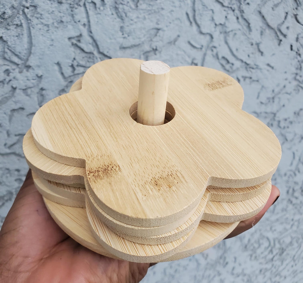 bamboo coasters 6pcs