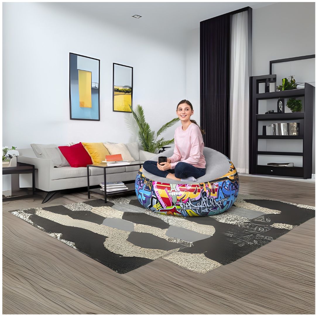 Graffiti Inflatable bean bag Airchair, Multi-Colour