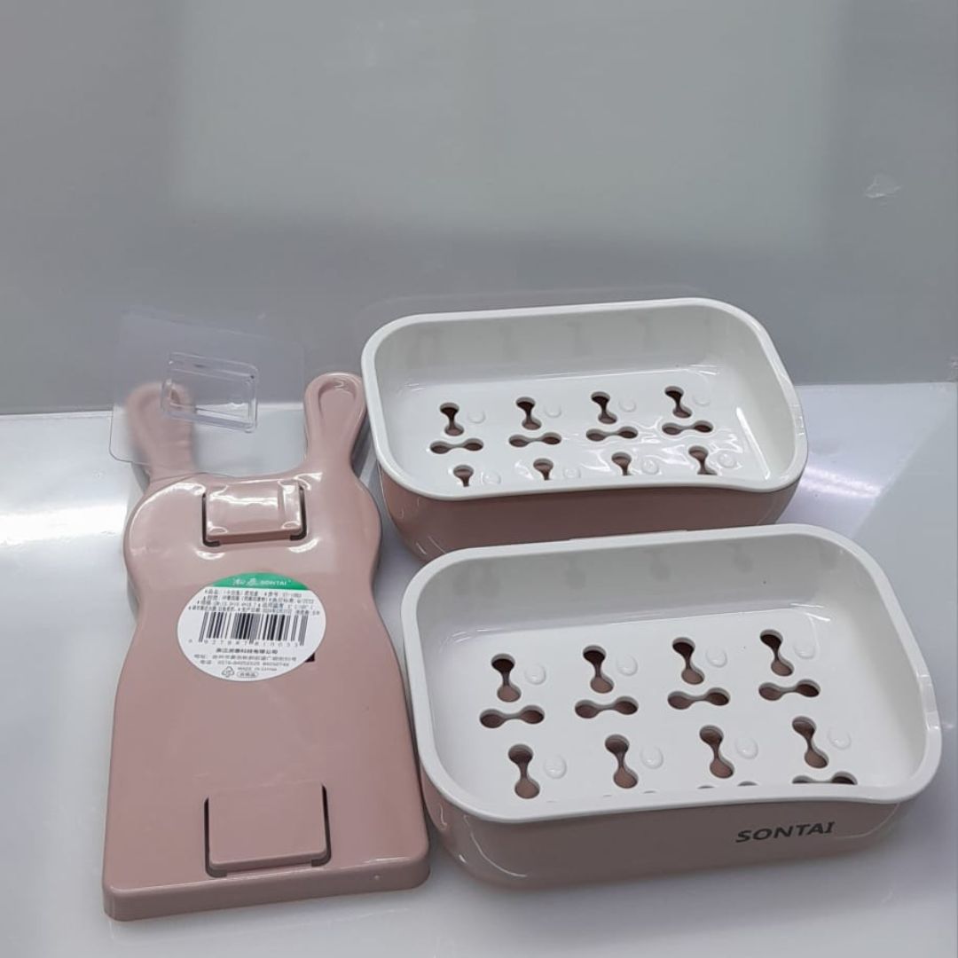 Mouse-shaped double layer soap dish