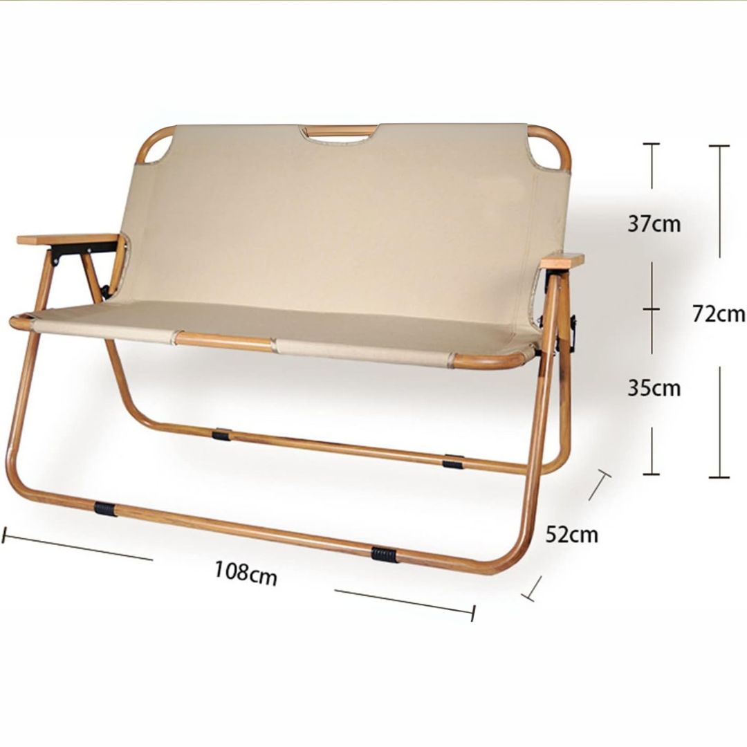 Extended Folding Double Wide Mesh Lawn Chair Loveseat