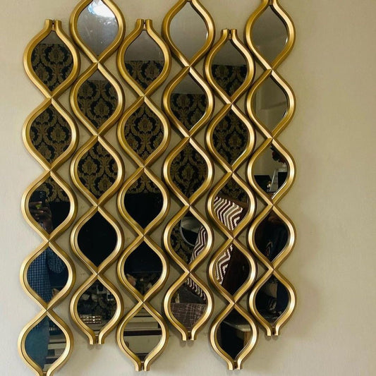 3 in 1 wavy decor mirrors