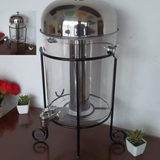 metal frame juice dispenser with stainless steel ice cube