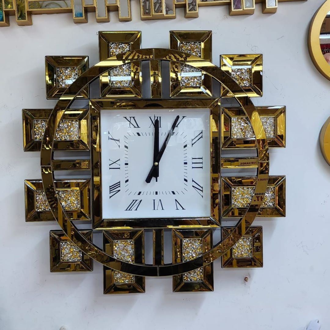 classy mirrored Wall clock