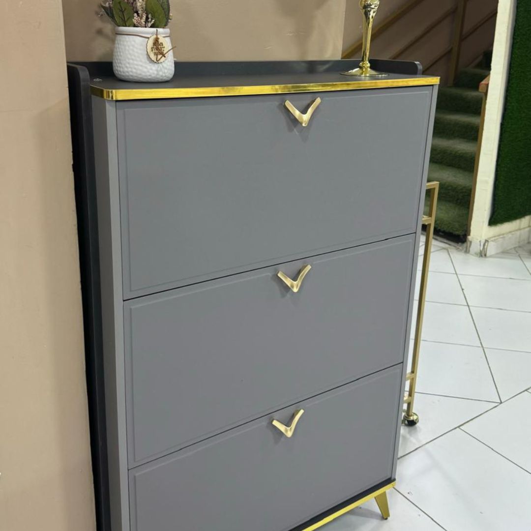 Ultra-Thin Shoe Cabinet Household Entrance Cabinet Imitation Solid Wood Shoe Rack