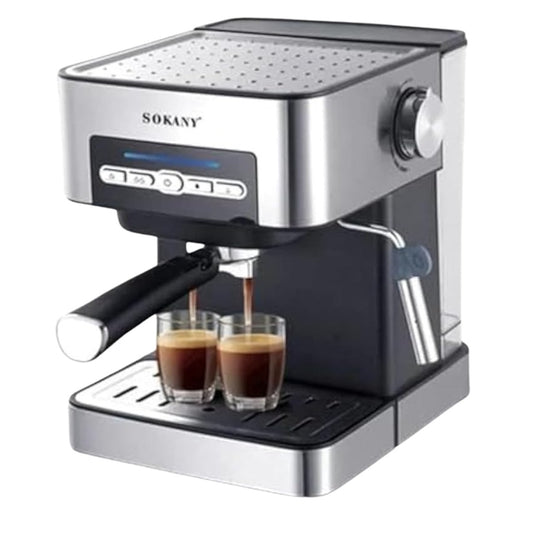 Sokany Electric Espresso Coffee Maker Machine 1.6L Black