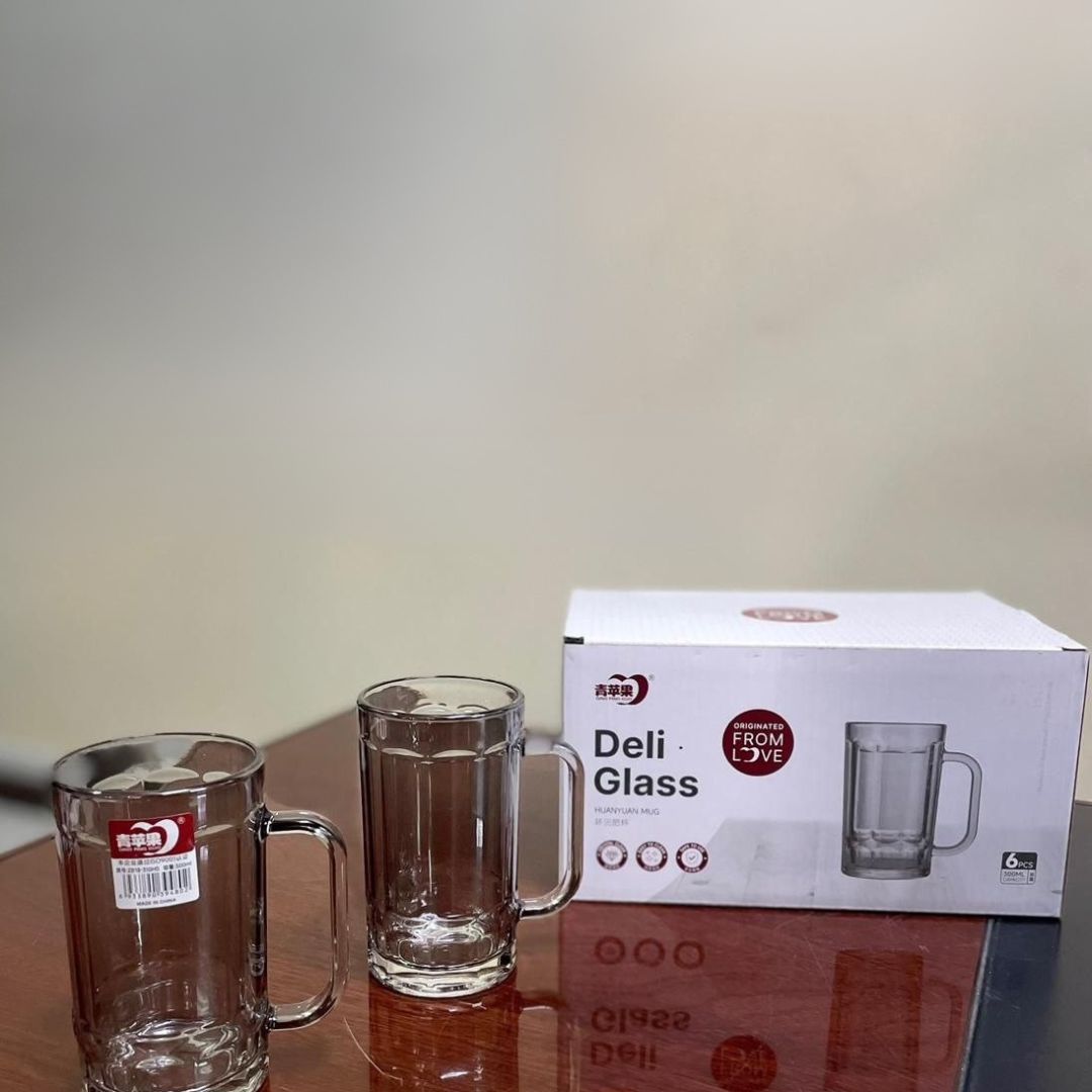 crystal clear glass 330ml-6pcs set