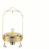 Gold Plated Round Cheffing Dish 8 Ltr
