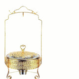 Gold Plated Round Cheffing Dish 8 Ltr