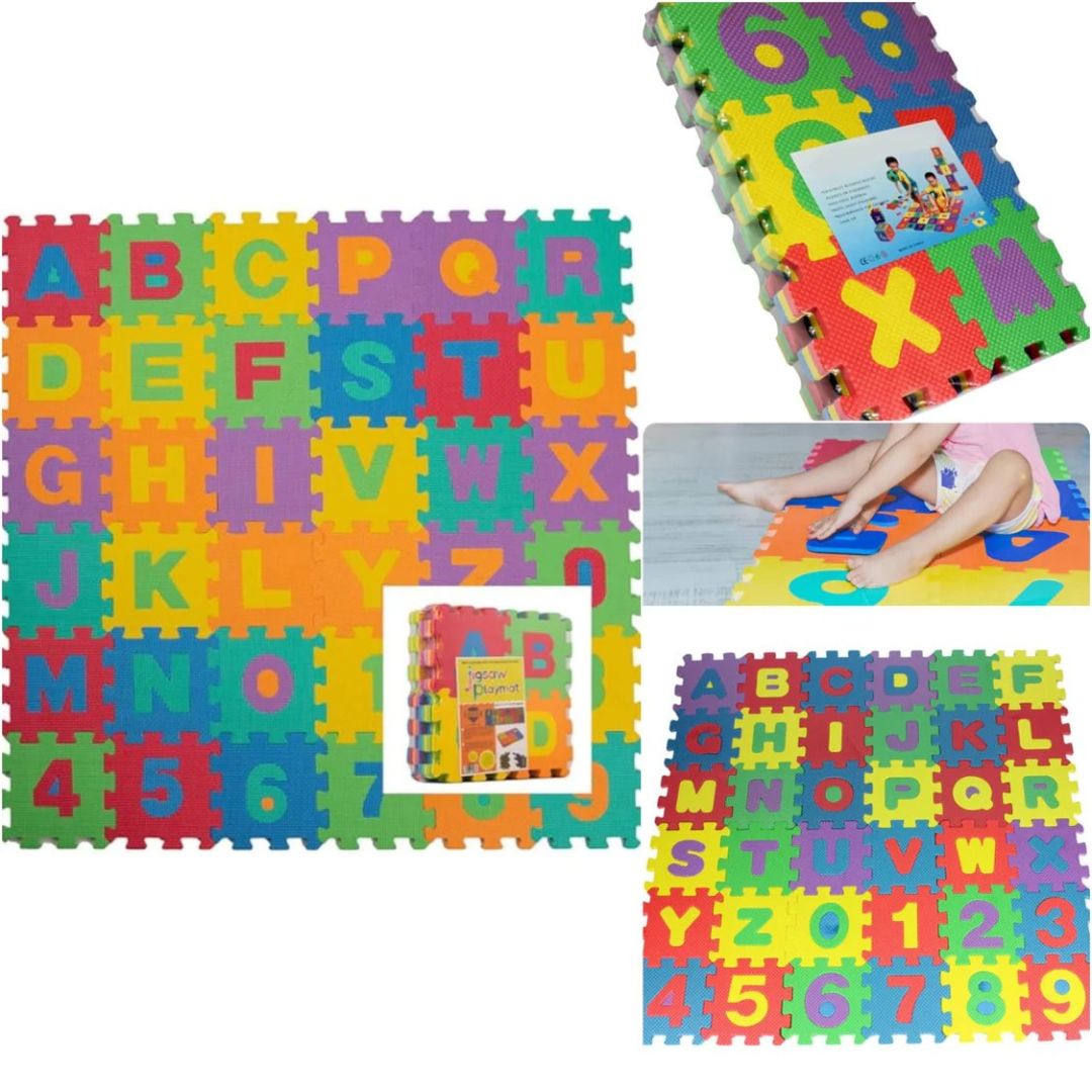 kids play mats with  alphabetic order