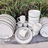 Gold rim dinner set  24pcs set