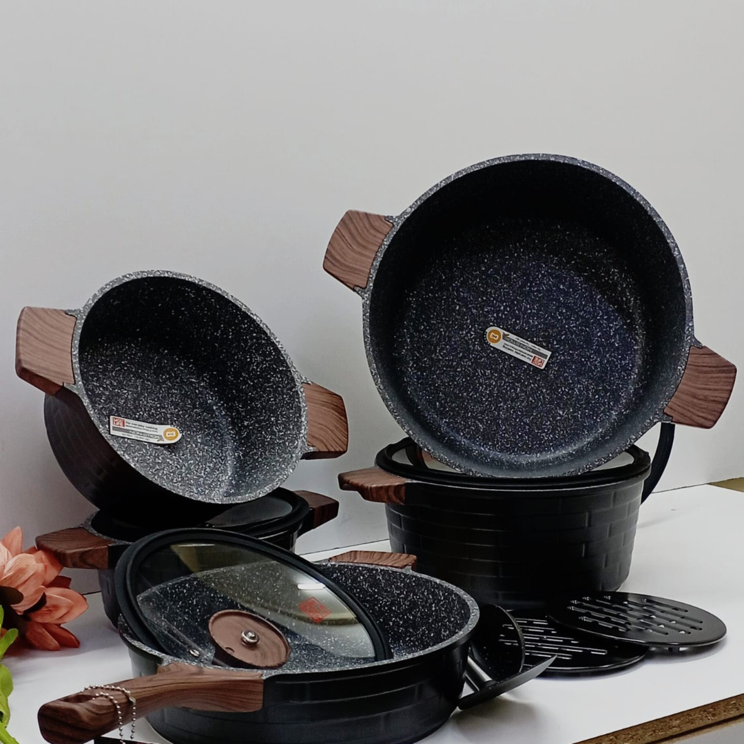 Granite coating cookware set