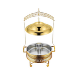Gold Plated Round Cheffing Dish