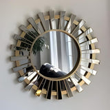 Circular Sunburst Wall Decor Mirror