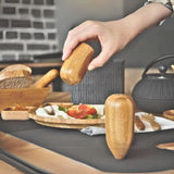 Bamboo salt shaker 2 in 1
