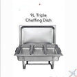 Cheffing dishes tripple partioned 9 liters