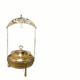 Gold Plated Round Cheffing Dish 8 Ltr