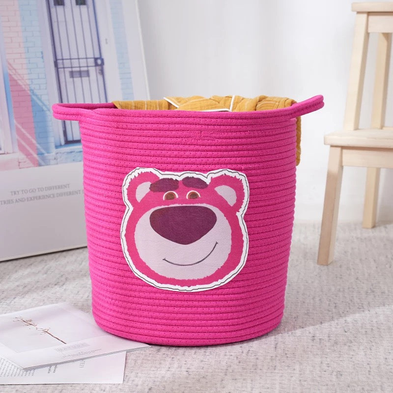 Cotton Rope Storage Basket Nursery Decor Home Organizer Toy Storage Basket