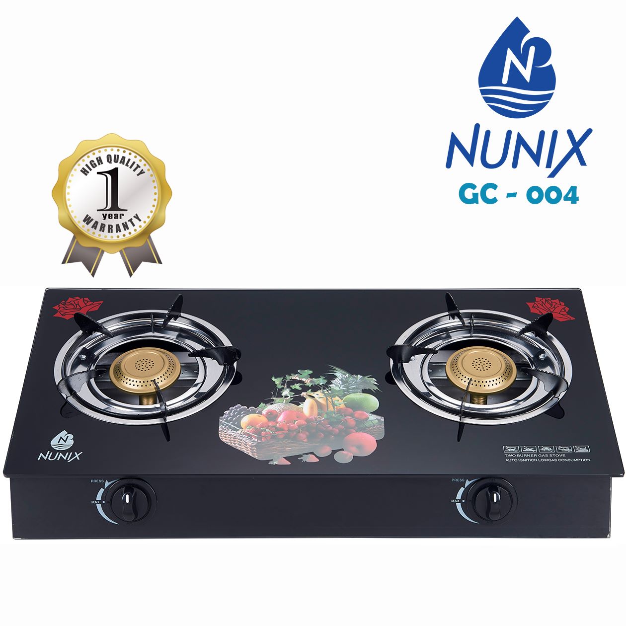 Nunix glass 2 burner