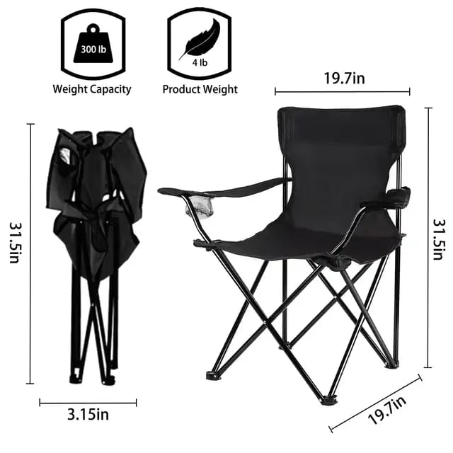 Portable and foldable camping chair