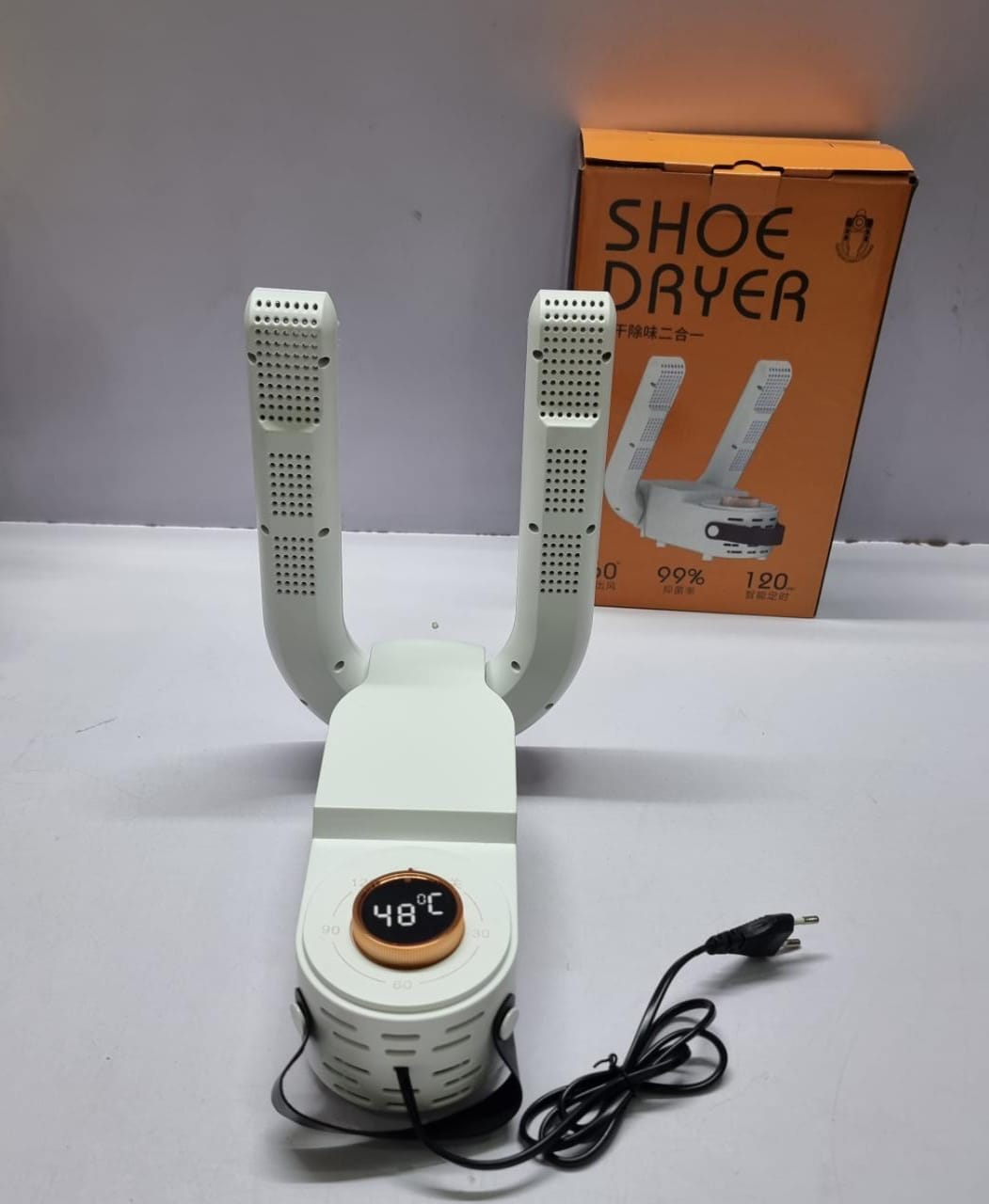 Shoe Dryer with 24-Hour Delay Timer, Portable Glove Dryer & Boot Warmer, Automatic Shut-Off Timer, Folding Design, Smart Panel, Black