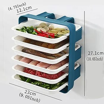 Kitchen multilayered food prep rack