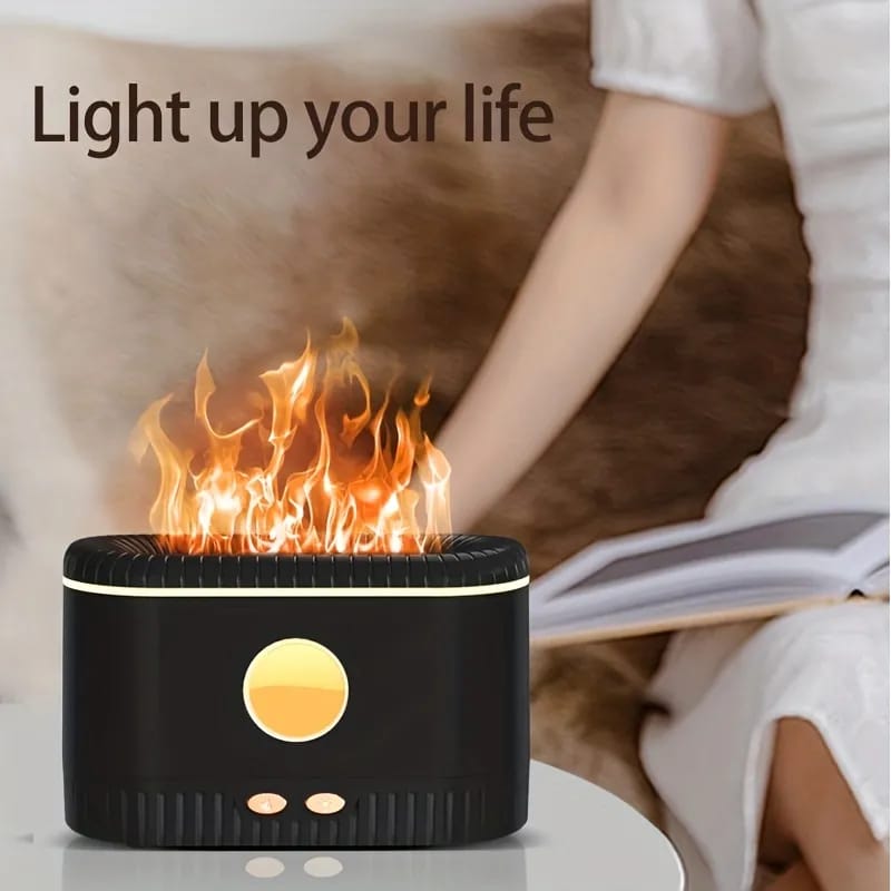 Ultrasonic Air Humidifier with Simulation Flame Lighting